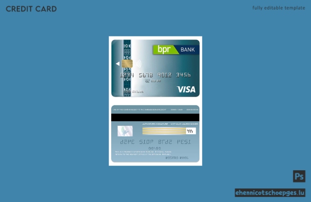 Beispielvorschau der burundischen BPR Bank Visa Classic Kreditkarte